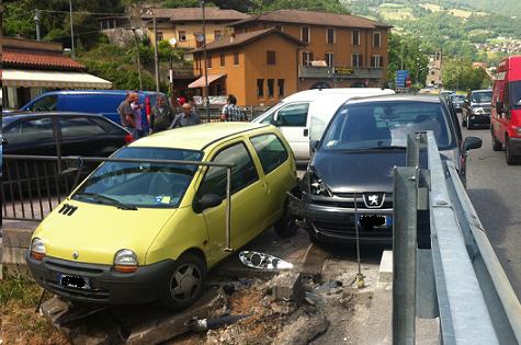 le auto coinvolte nello scontro