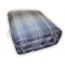 trapunta tartan azzurro